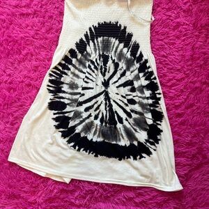 Black and White Tie-Dye Dress